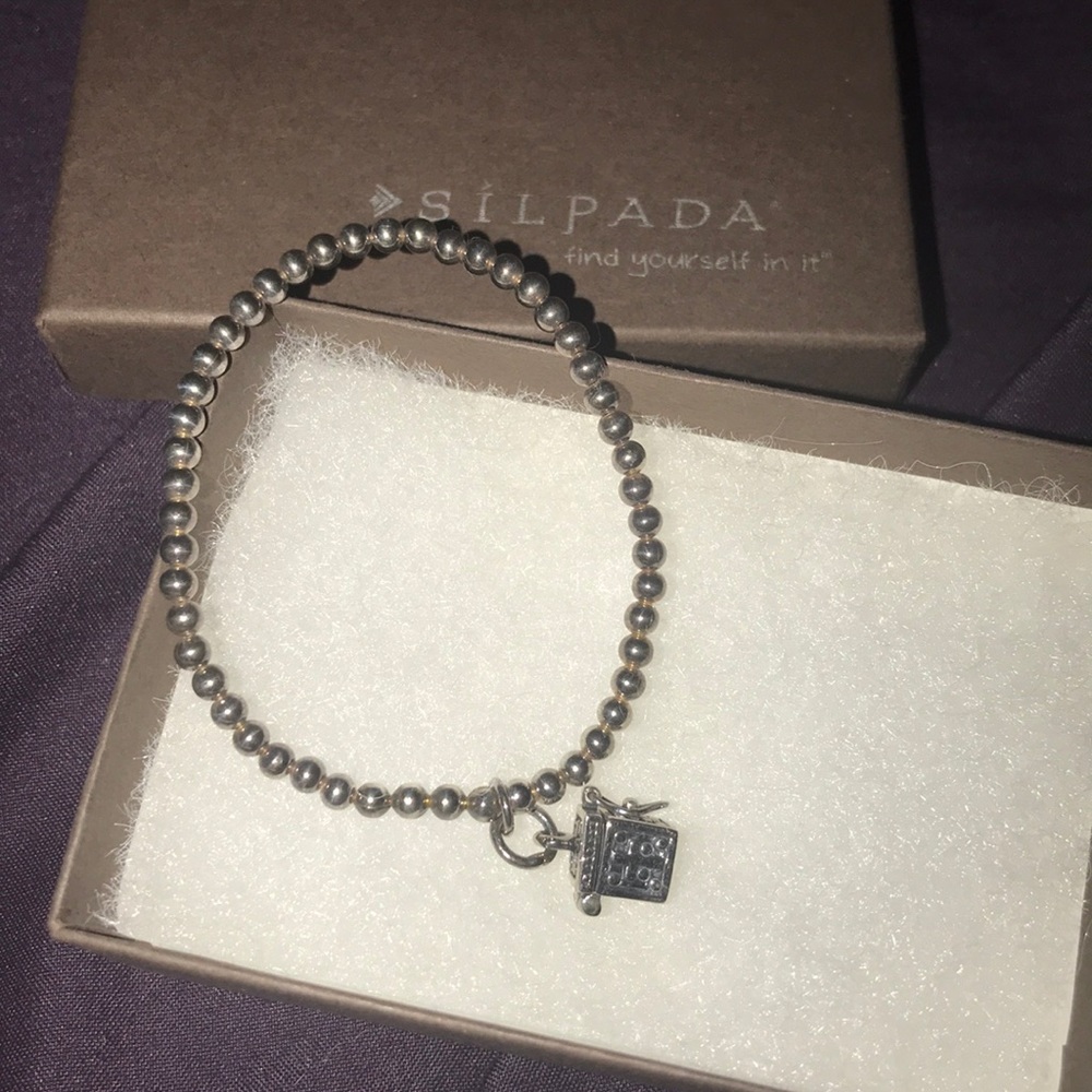 Silpada .925 Baby Prayer beaded elastic bracelet